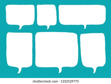 Vector bubbles speech set. hand-drawn.