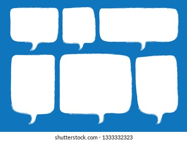 Vector bubbles speech set. hand-drawn.