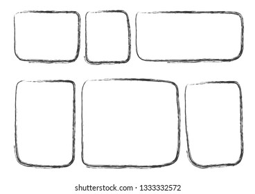 Vector bubbles speech set. hand-drawn.