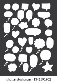 Vector bubbles speech set. hand-drawn.