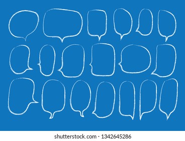 Vector bubbles speech set. hand-drawn.