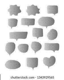 Vector bubbles speech set. hand-drawn.
