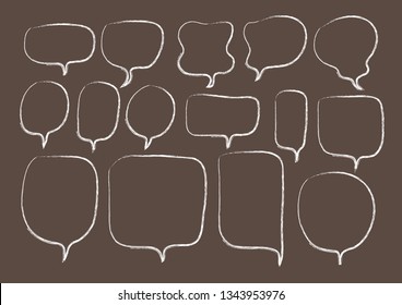 Vector bubbles speech set. hand-drawn.