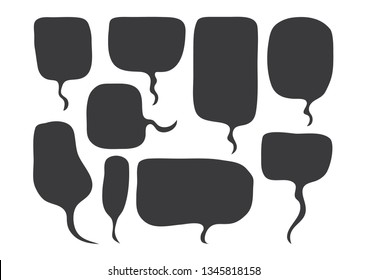 Vector bubbles speech set. hand-drawn.