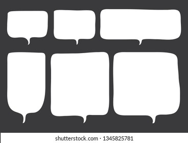 Vector bubbles speech set. hand-drawn.