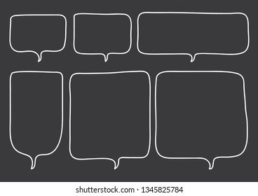 Vector bubbles speech set. hand-drawn.