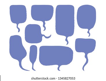 Vector bubbles speech set. hand-drawn.