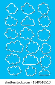 Vector bubbles speech set. hand-drawn.