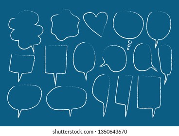 Vector bubbles speech set. hand-drawn.