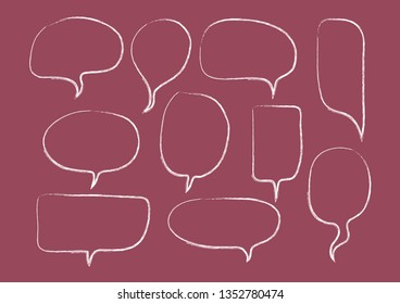 Vector bubbles speech set. hand-drawn.