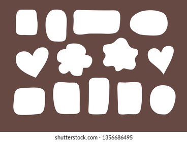 Vector bubbles speech set. hand-drawn.