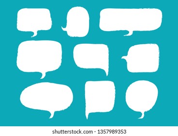 Vector bubbles speech set. hand-drawn.