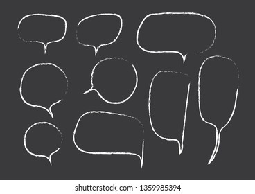 Vector bubbles speech set. hand-drawn.