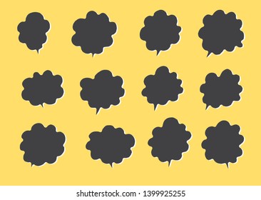 Vector bubbles speech set. hand-drawn. Illustration.