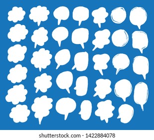 Vector bubbles speech set. hand-drawn.