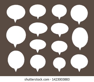 Vector bubbles speech set. hand-drawn.