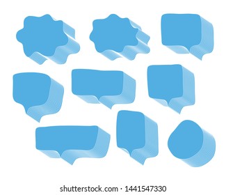 Vector bubbles speech set. hand-drawn.