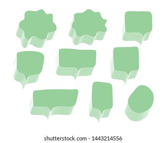 Vector bubbles speech set. hand-drawn.