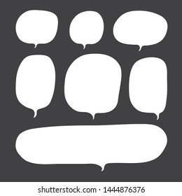 Vector bubbles speech set. hand-drawn.