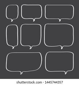 Vector bubbles speech set. hand-drawn.