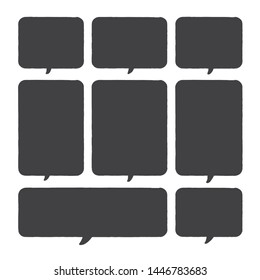 Vector bubbles speech set. hand-drawn.