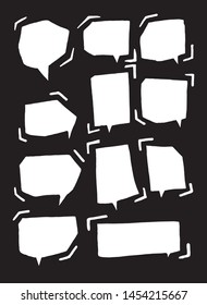 Vector bubbles speech set. hand-drawn.