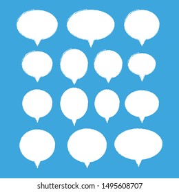 Vector bubbles speech set. hand-drawn.