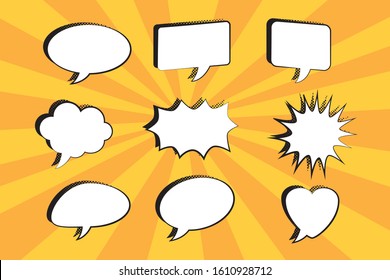 Vector bubbles speech set. hand-drawn.