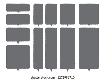 Vector bubbles speech set. Illustration.