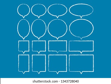 Vector bubbles speech set. Illustration.