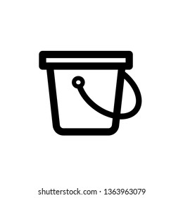 vector bucket icon.