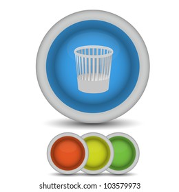 Vector bucket icon on white. Eps10