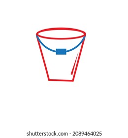 Vector bucket illustration or logo