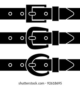 vector buckle belt black symbols svg