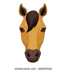 Vector buckskin horse head icon 