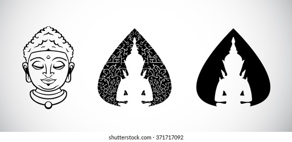 Vector Buddha illustrations and icons
