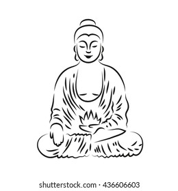 Black Buddha Drawing Images Stock Photos Vectors Shutterstock