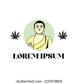 A vector of the Buddha Logo for a brand on a white background