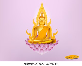 vector of buddha sitting on lotus,buddha design