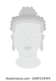 Vektor buddha Statue flache Illustration. Yoga-Symbolvektorclip-Kunst