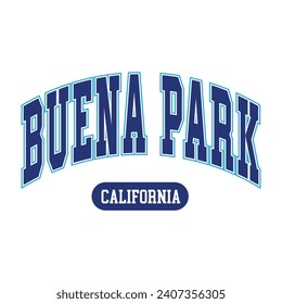 Vector Buena Park text typography design for tshirt hoodie baseball cap jacket and other uses vector