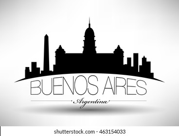 Vector Buenos Aires City Skyline Design