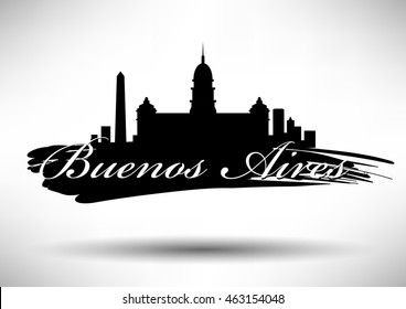 Vector Buenos Aires City Skyline Design