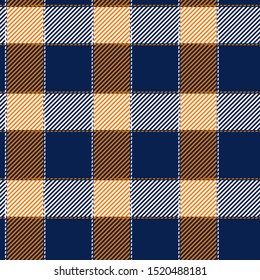 Vector Buffalo Check Plaid Seamless Pattern illustration for printing on paper, wallpaper, covers, textiles, fabrics, for decoration, decoupage, and other.