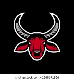 Vector buffalo head. bull logo