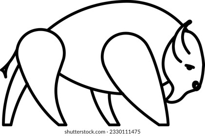 vector Buffalo - Icon style