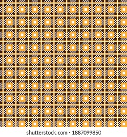 Vector buffalo plaid background. Yellow White Brown Lumberjack Buffalo Plaid Seamless Pattern. 