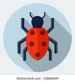 Vector bug icon