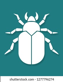 Vector bug Icon. Software bug or program bug line art vector icon for apps and websites. Vector Virus Element In Trendy Style.