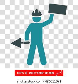 Vector Builder EPS vector pictogram. Illustration style is flat iconic bicolor soft blue symbol on a transparent background.